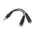 Cablu Audio Jack (3,5 mm) Divizor NANOCABLE 10.24.1200 15 cm Negru