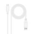 Cablu USB-C NANOCABLE 10.01.4001-L150-W Alb 1,5 m