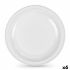 Set de farfurii reutilizabile Algon Rotund Alb Plastic 25 x 25 x 2,5 cm (6 Unități)