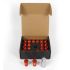 Set Piulițe OMP 7075 M12 x 1,25 40 mm 20 uds Roșu