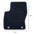 Covor de podea auto OCC Motorsport OCCFD0018 Negru