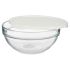 Cutie rotundă pentru prânz cu capac Pasabahce Chefs Alb 1,135 L 17,2 x 7,6 x 17,2 cm (4 Unități)