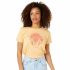 Tricou cu Mânecă Scurtă Rip Curl Re-Entry Crew  Bej