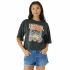 Tricou cu Mânecă Scurtă Femei Rip Curl Barrelled Heritage Negru