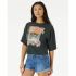 Tricou cu Mânecă Scurtă Femei Rip Curl Barrelled Heritage Negru