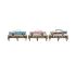 Cuier de perete DKD Home Decor 29 x 8 x 17 cm Metal Vintage Lemn MDF (3 Piese)