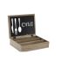 Organizator pentru tacâmuri DKD Home Decor Maro Negru Metal Aluminiu Lemn MDF Vintage 25 x 18 x 6 cm