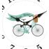 Ceas de Perete Versa Bicicletă Lemn 4 x 30 x 30 cm
