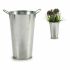 Ghiveci Ibergarden B00115-B Argintiu Zinc 15 x 23,5 x 20 cm Cu mânere (24 Unități)