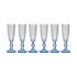 Pahar de șampanie Vivalto PR05720ZD/BHA6 BLUE Albastru Transparent Sticlă 180 ml Puncte (6 Unități)