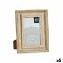 Ramă Foto Geam Auriu* Lemn Maro Plastic (16,2 x 2 x 21 cm) (6 Unități)