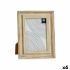 Ramă Foto Geam Auriu* Lemn Maro Plastic (19 x 2 x 24 cm) (6 Unități)