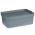 Cutie de depozitare cu capac Kipit TP593-2 Gri Plastic 6 L 21,5 x 11 x 32 cm (12 Unități)