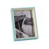 Ramă Foto Geam Albastru Alb Lemn MDF (3 x 22 x 17 cm) (6 Unități)