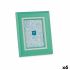 Ramă Foto Geam Verde Plastic (6 Unități) (2 x 26 x 21 cm)