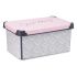 Cutie de depozitare cu capac Kipit Vibes Gri Roz Plastic 10 L 22,7 x 16,5 x 34,5 cm (12 Unități)