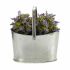 Ghiveci Ibergarden E51465-B Argintiu Zinc Coș 21 x 19,5 x 35,5 cm (12 Unități)
