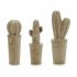 Figurină decorativă de grădină Ibergarden 180490-3 Piatră Cactus 13 x 38 x 13 cm (3 Unități)