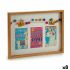 Ramă foto de Perete Ciucuri Lamă Multicolor Lemn 30 x 3 x 41 cm (8 Unități)