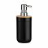 Dozator de Săpun Berilo 51710 Negru Bambus polipropilenă 350 ml 8 x 17 x 9 cm (6 Unități)
