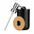 Dozator de Săpun Berilo 51710 Negru Bambus polipropilenă 350 ml 8 x 17 x 9 cm (6 Unități)