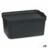 Cutie de depozitare cu capac Kipit TP594-1 Antracit Plastic 7,5 L 21 x 14,2 x 32 cm (12 Unități)