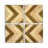 Decorațiune de Perete Bafana Maro Bej 3 x 82,5 x 82,5 cm (2 Unități)