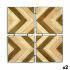 Decorațiune de Perete Bafana Maro Bej 3 x 82,5 x 82,5 cm (2 Unități)