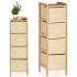 Dulap cu Sertare Crem Lemn Textilă 28 x 89 x 29,5 cm (2 Unități)