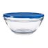 Cutie rotundă pentru prânz cu capac Pasabahce Chefs Albastru 2,5 L 23,7 x 10,1 x 23,7 cm (4 Unități)