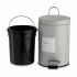 Coș de gunoi pentru hârtie cu pedală Berilo Beauty Products Alb Gri Oțel Plastic 3 L (6 Unități)