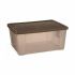 Cutie de depozitare cu capac Stefanplast Elegance Maro Plastic 29 x 17 x 39 cm (6 Unități)