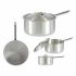 Caserolă cu capac Kinvara 100023 Argintiu Aluminiu Ø 24 cm 5 L (10 Unități)