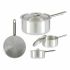 Caserolă cu capac Kinvara 100020 Argintiu Aluminiu 2 L 20 x 12 x 35,5 cm (10 Unități)