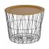 Masa laterală Negru Auriu* Metal 62 x 45,5 x 62 cm (4 Unități)