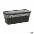 Jardinieră cu auto-udare Stefanplast Cloe Antracit Plastic 13,3 x 12,3 x 29,3 cm (12 Unități)
