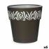 Ghiveci cu auto-udare Stefanplast Gaia Antracit Plastic 25 x 25 x 25 cm (6 Unități)