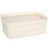 Cutie de depozitare cu capac Kipit TP593-4 Crem Plastic 6 L 21,5 x 11 x 31,5 cm (12 Unități)