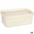 Cutie de depozitare cu capac Kipit TP593-4 Crem Plastic 6 L 21,5 x 11 x 31,5 cm (12 Unități)