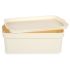 Cutie de depozitare cu capac Kipit TP593-4 Crem Plastic 6 L 21,5 x 11 x 31,5 cm (12 Unități)