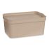 Cutie de depozitare cu capac Kipit TP594-3 Bej Plastic 7,5 L 21,5 x 14,5 x 32 cm (12 Unități)