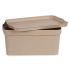 Cutie de depozitare cu capac Kipit TP594-3 Bej Plastic 7,5 L 21,5 x 14,5 x 32 cm (12 Unități)
