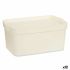 Cutie de depozitare cu capac Kipit TP594-4 Crem Plastic 7,5 L 21,5 x 14,5 x 32 cm (12 Unități)
