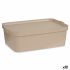 Cutie de depozitare cu capac Kipit TP595-3 Bej Plastic 14 L 29,5 x 14,5 x 45 cm (12 Unități)