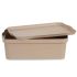 Cutie de depozitare cu capac Kipit TP595-3 Bej Plastic 14 L 29,5 x 14,5 x 45 cm (12 Unități)