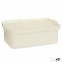 Cutie de depozitare cu capac Kipit TP595-4 Crem Plastic 14 L 29,5 x 14,3 x 45 cm (12 Unități)