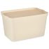 Cutie de depozitare cu capac Kipit TP596-3 Crem Plastic 24 L 29,3 x 24,5 x 45 cm (6 Unități)