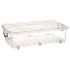 Cutie de depozitare cu roți Transparent Plastic 40 L 46,5 x 20 x 72,2 cm (6 Unități)