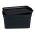 Cutie de depozitare cu capac Kipit TP592-1 Antracit Plastic 2,3 L 13,5 x 11 x 20 cm (24 Unități)