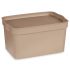 Cutie de depozitare cu capac Kipit TP592-3 Bej Plastic 2,3 L 13,5 x 11 x 20 cm (24 Unități)